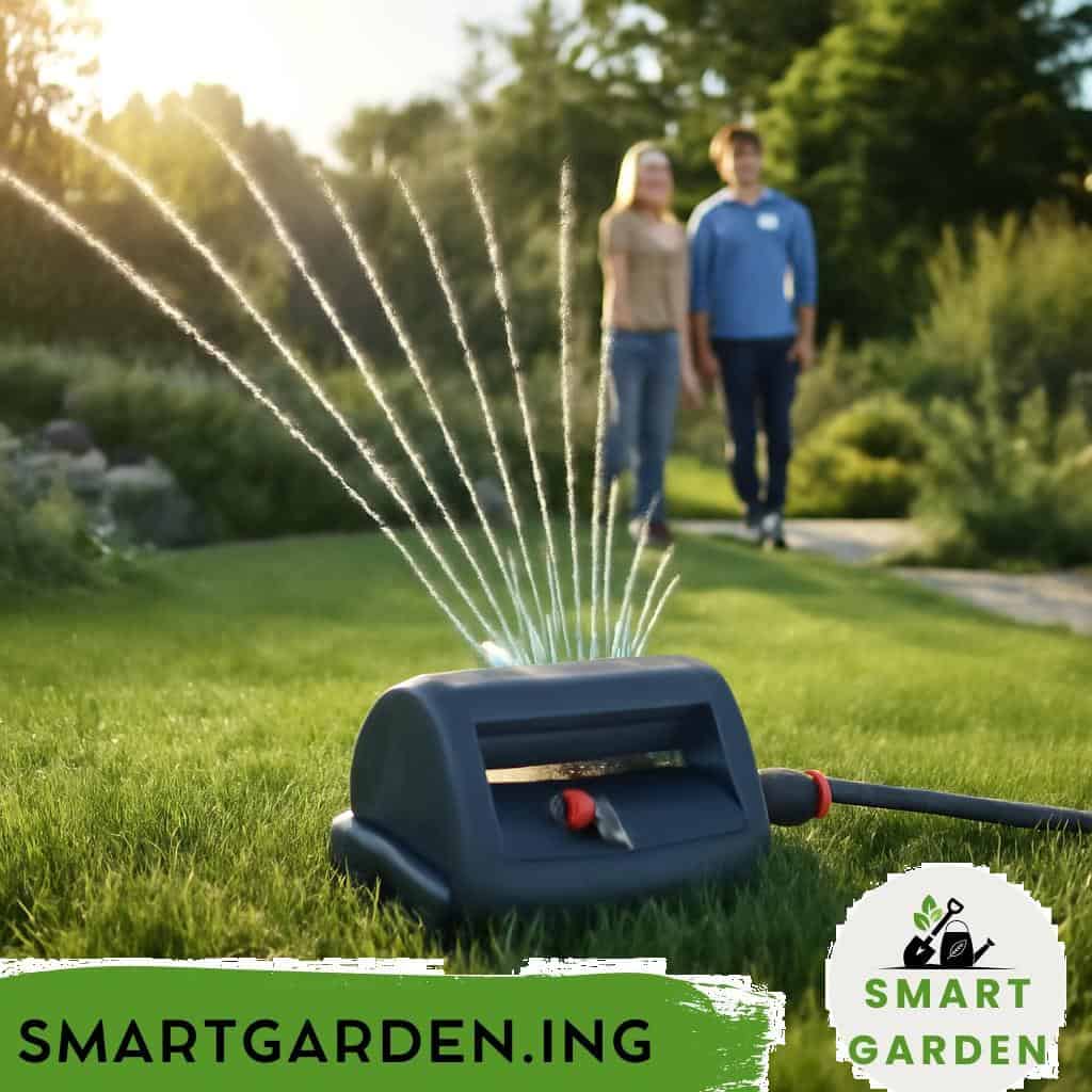Automatische Sprinkleranlage an der Decke mit aktivem Wasserstrahl.