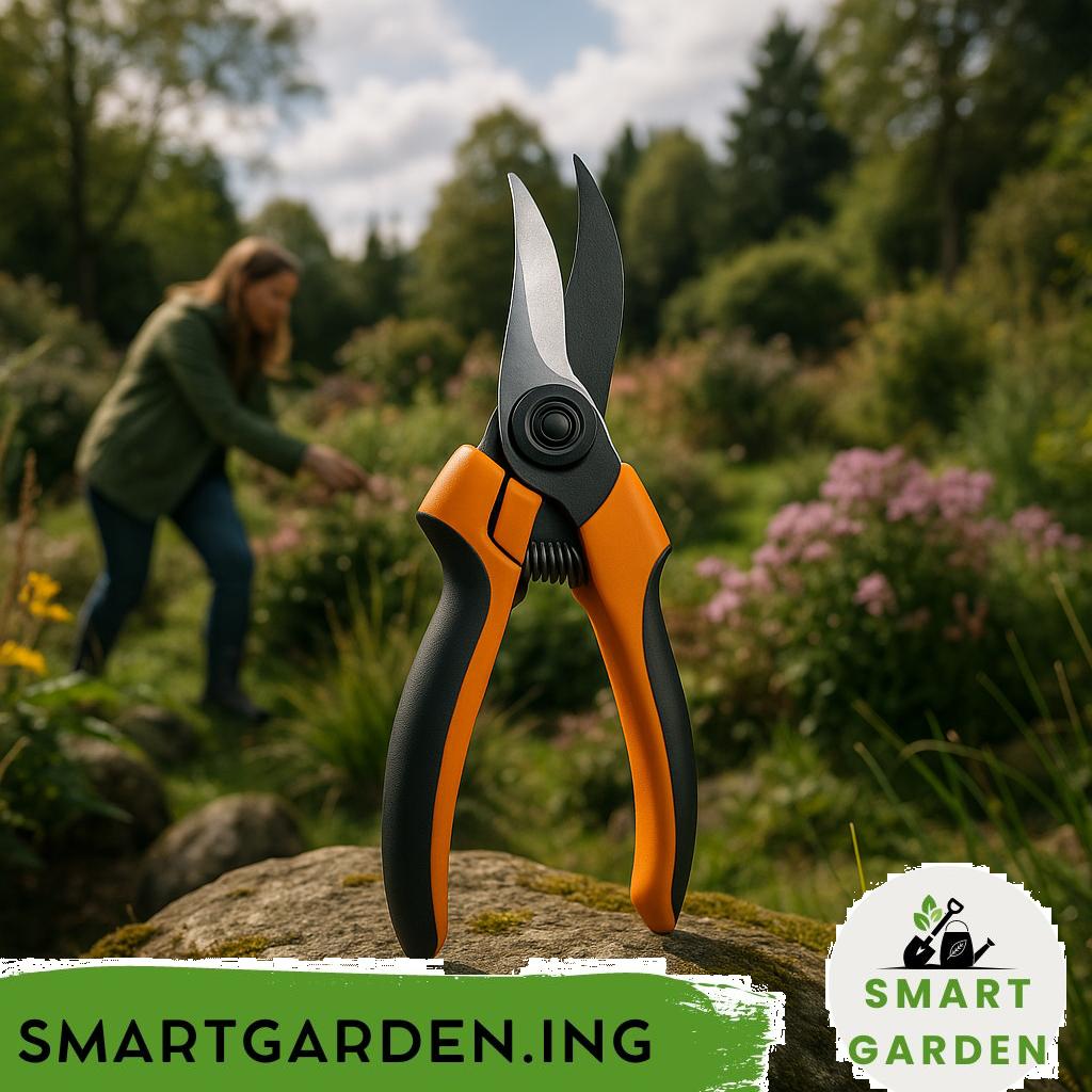 Blumenschneider aus Metall mit ergonomischem Griff.